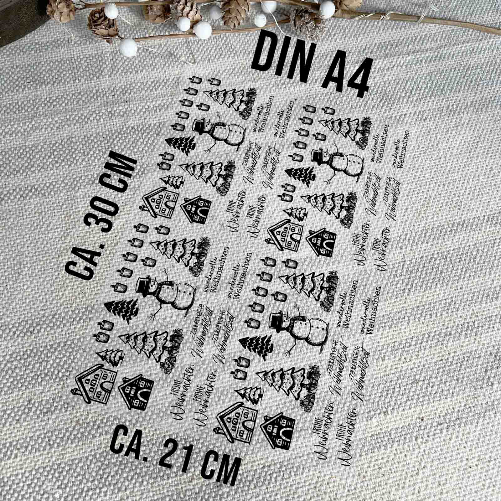 randlose Rub-on Sticker M148 Weihnachtsmix