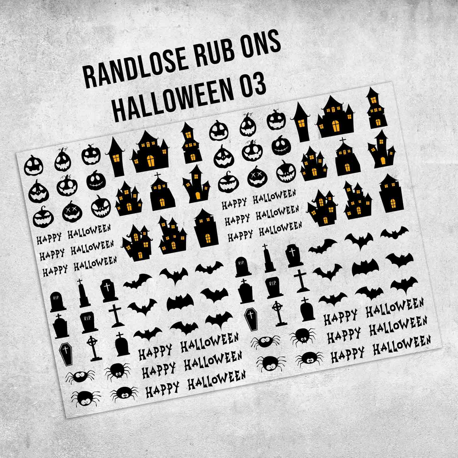 randlose Rub-on Sticker Halloween 03