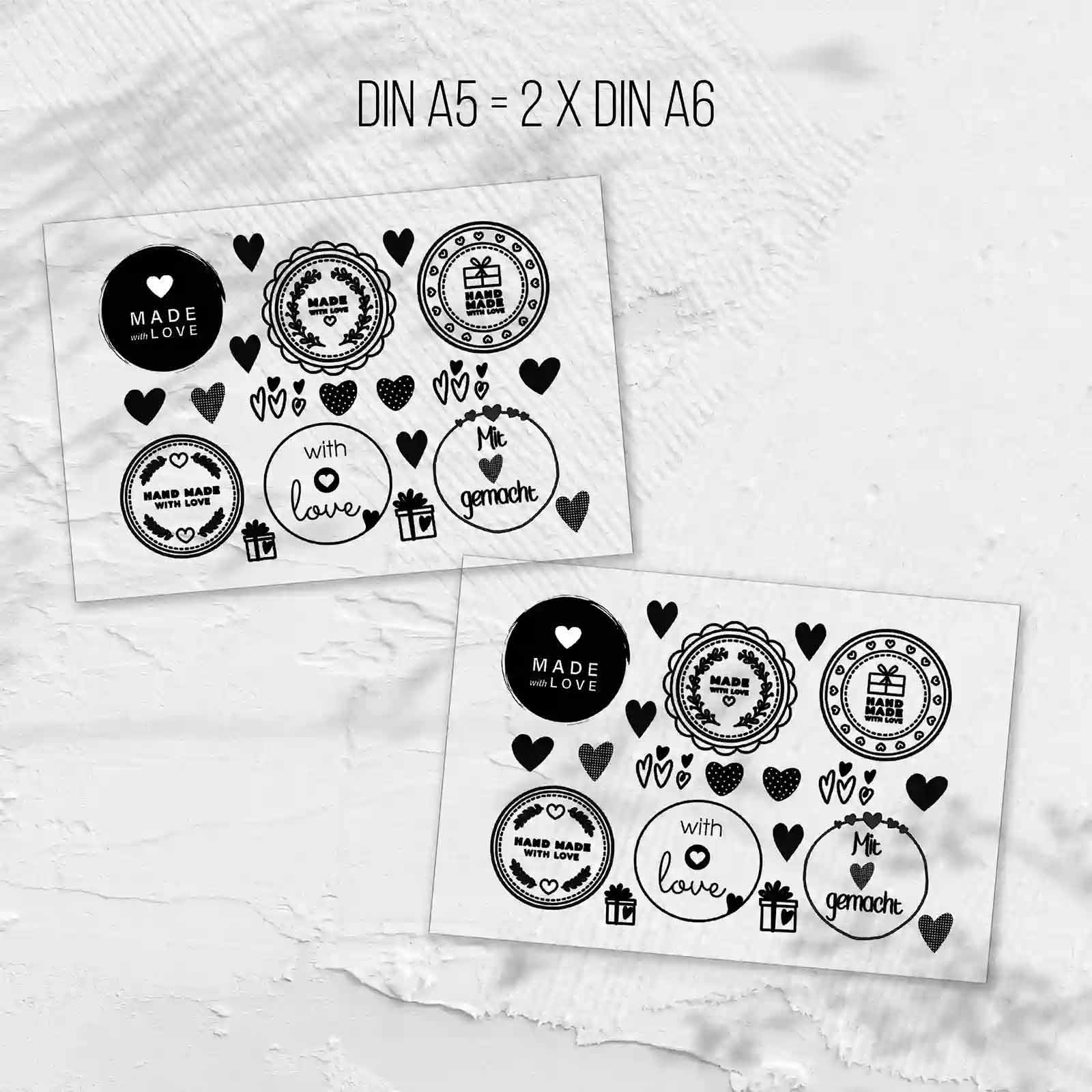 Rub-On Sticker M200 Made with Love