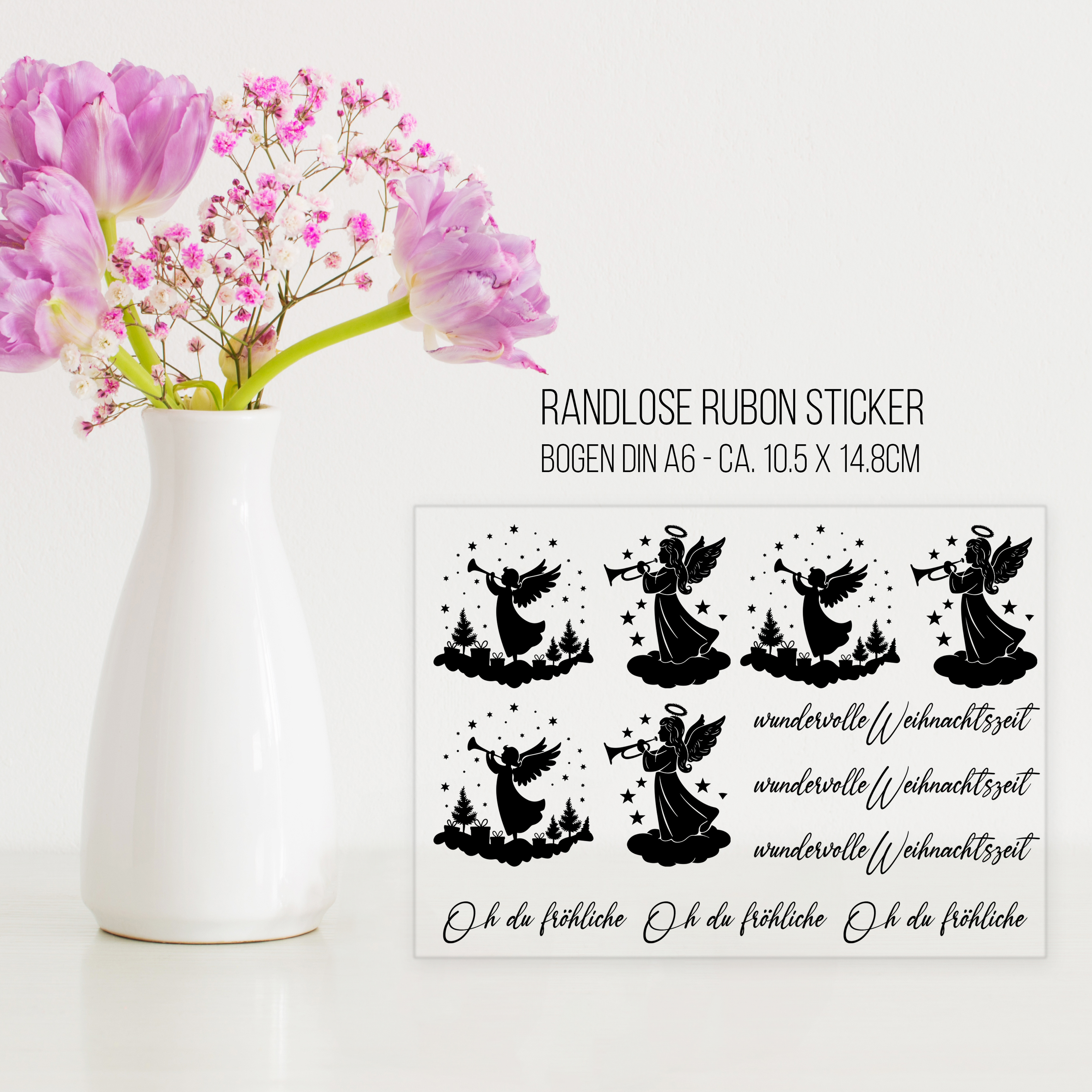 randlose Rub-on Sticker M127 Engel