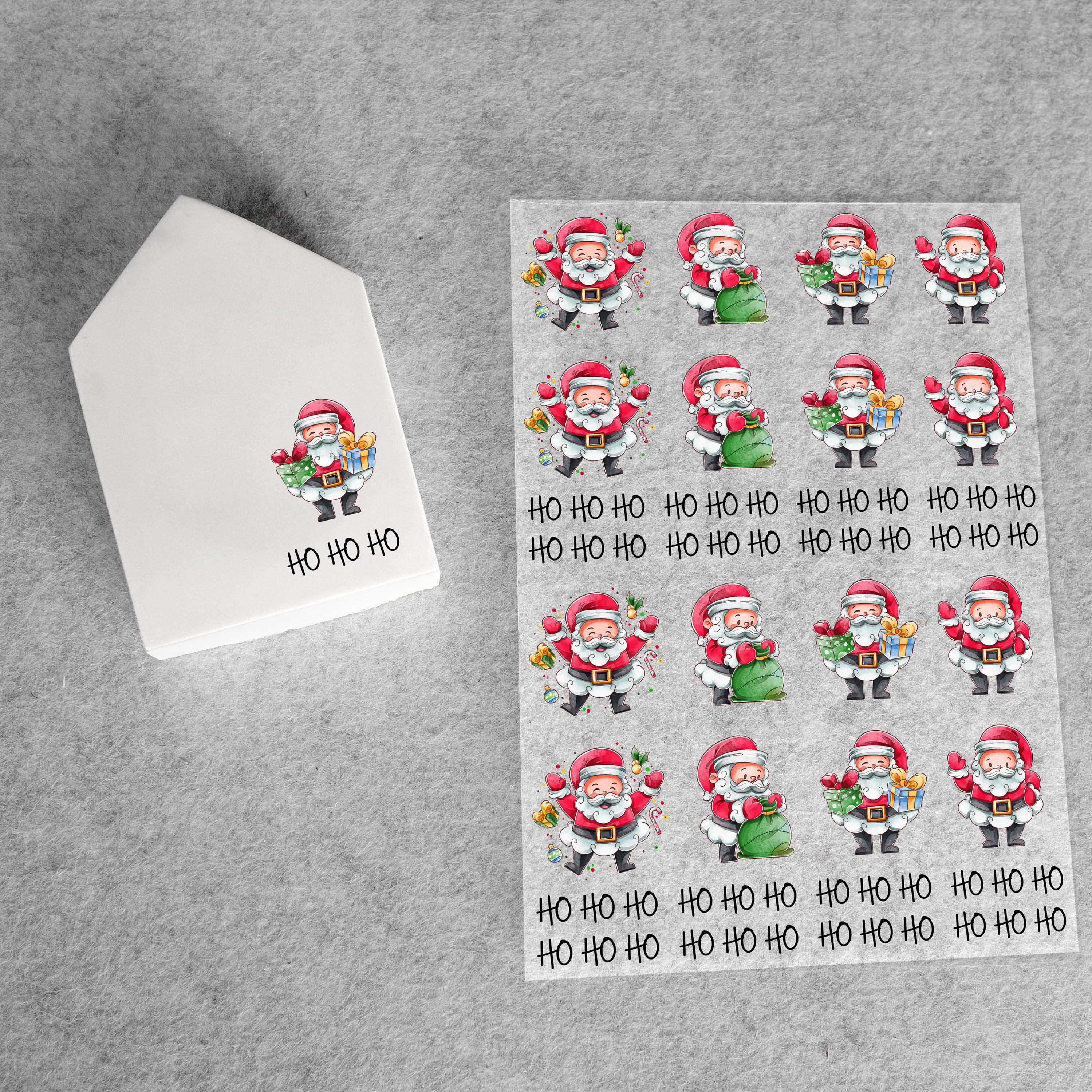 randlose Rub-on Sticker M132 Weihnachtsmänner