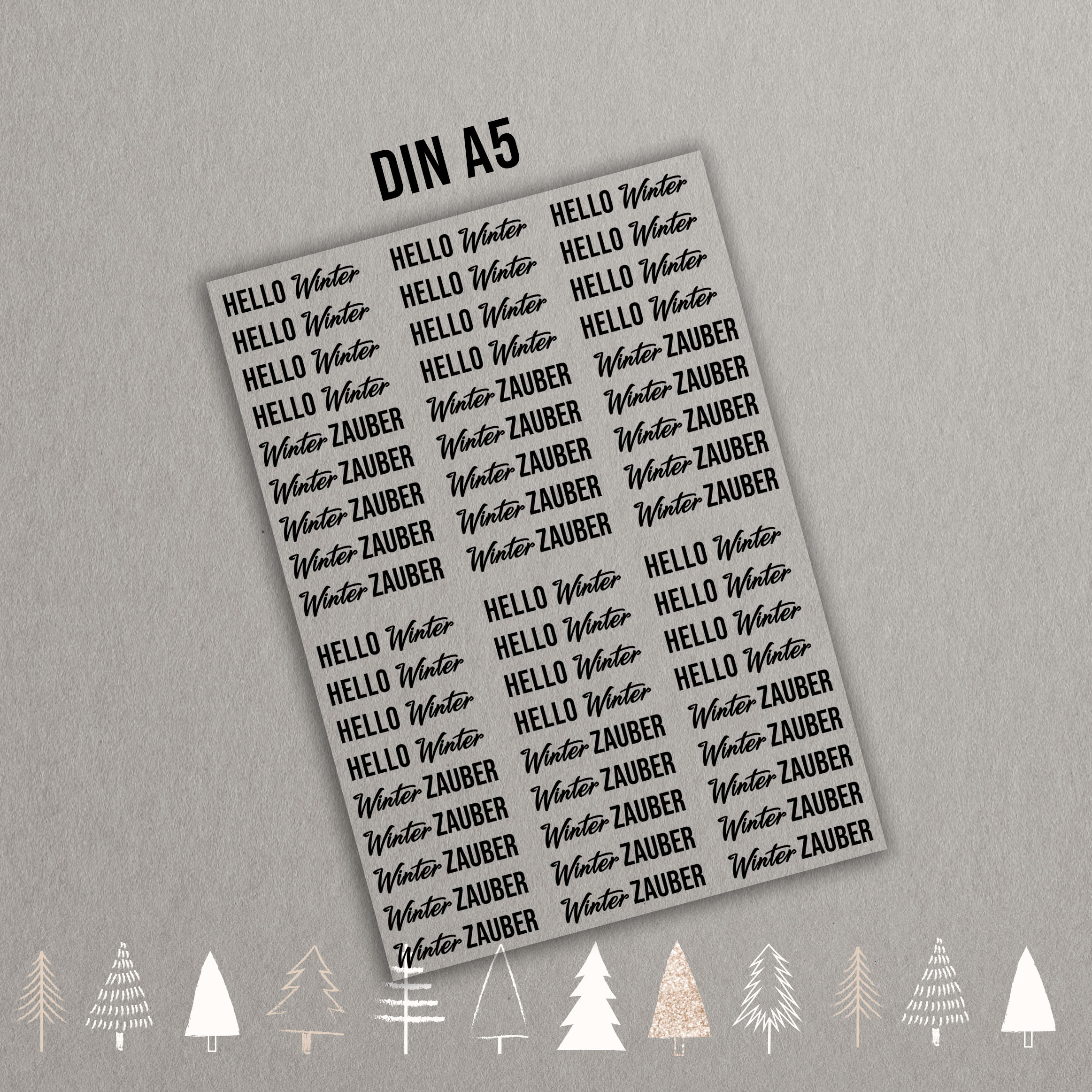 randlose Rub-on Sticker M130 Hello Winter