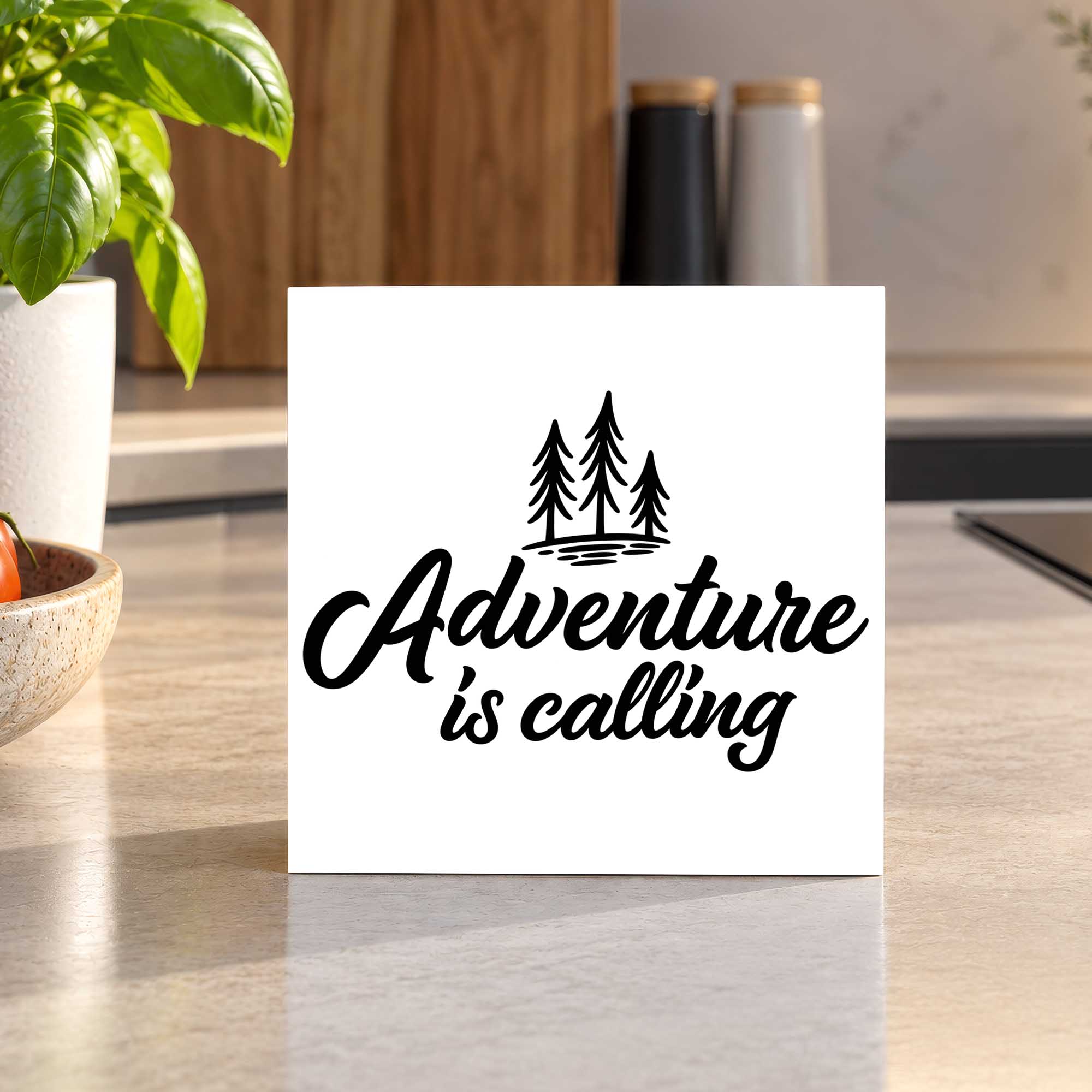Woodprint Adventure is calling mit Tannen – Motiv 001