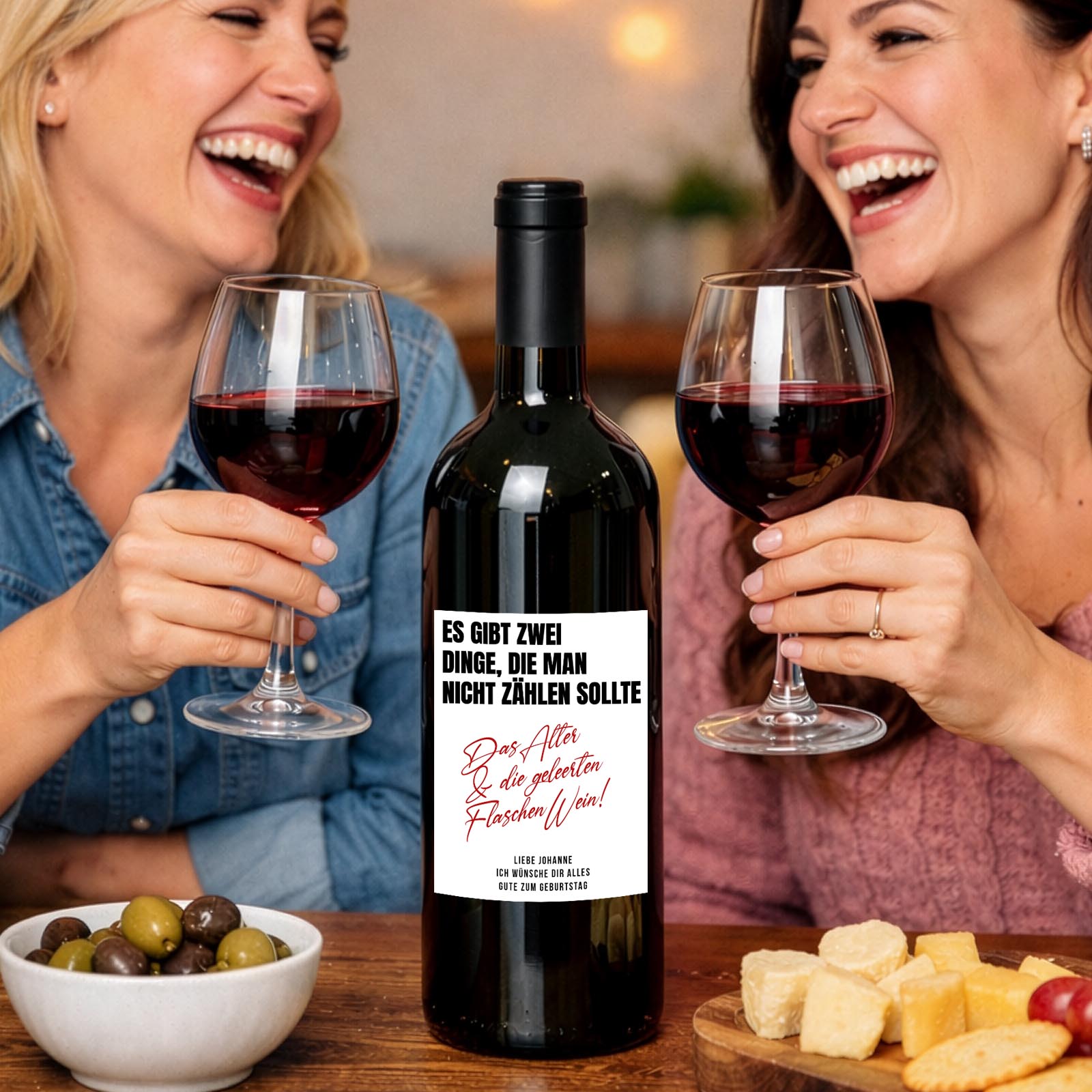 Weinflaschen Aufkleber 8x12 cm – Alter & Wein Spruch