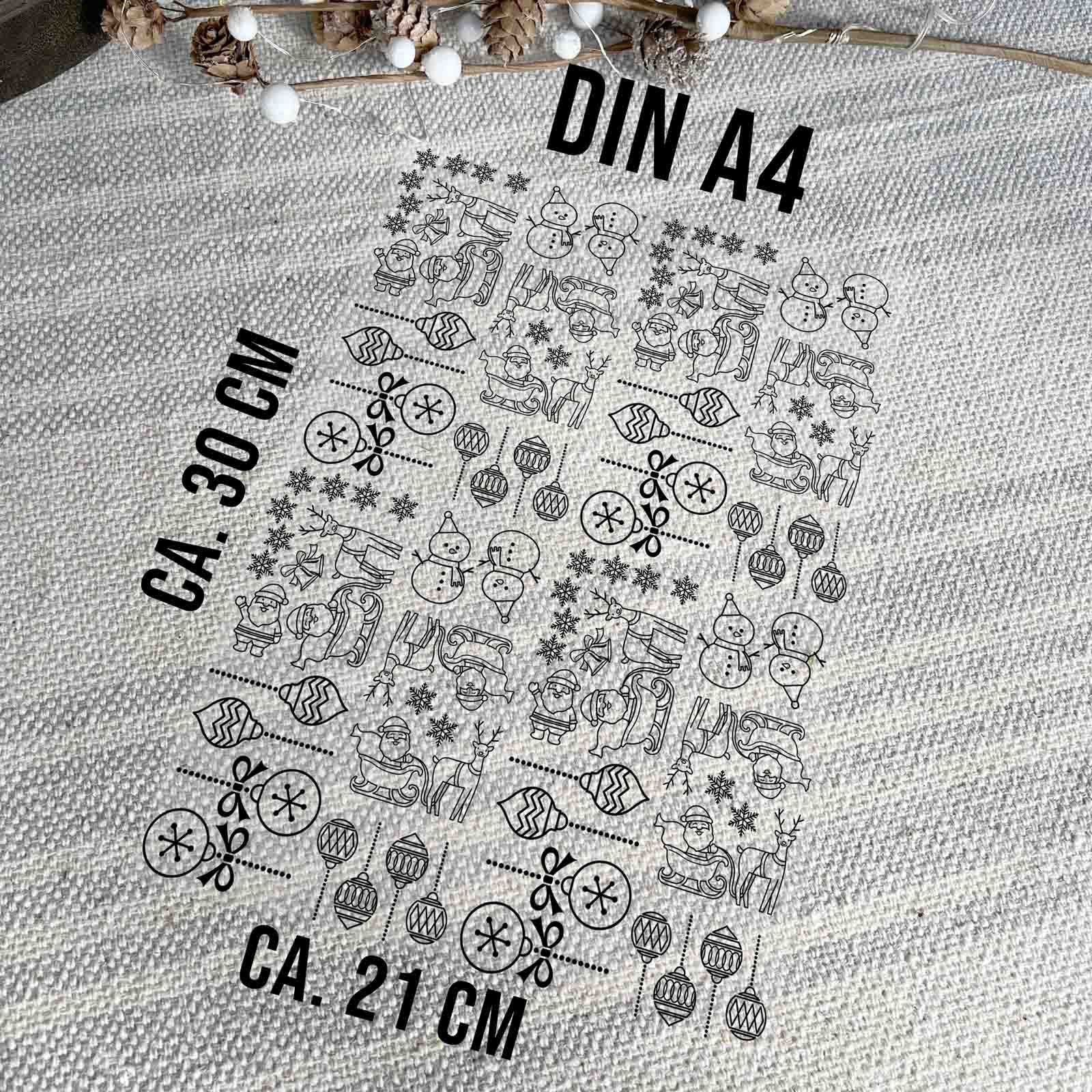 randlose Rub-on Sticker M146 Weihnachtsmotive
