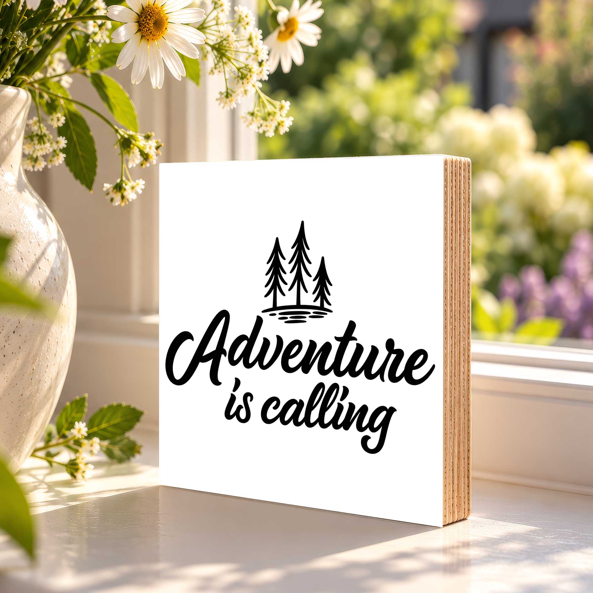Woodprint Adventure is calling mit Tannen – Motiv 001