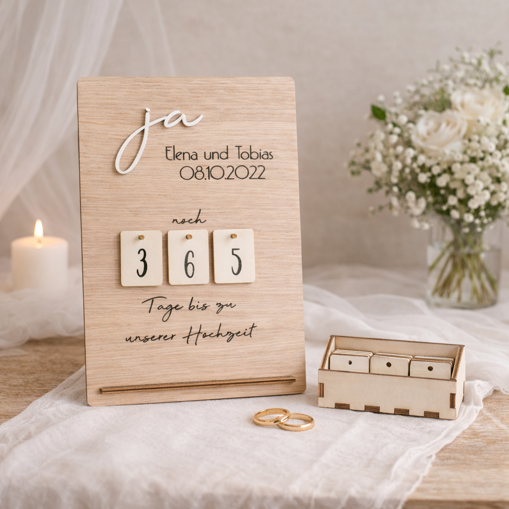 Hochzeitscountdown - Verlobungsgeschenk