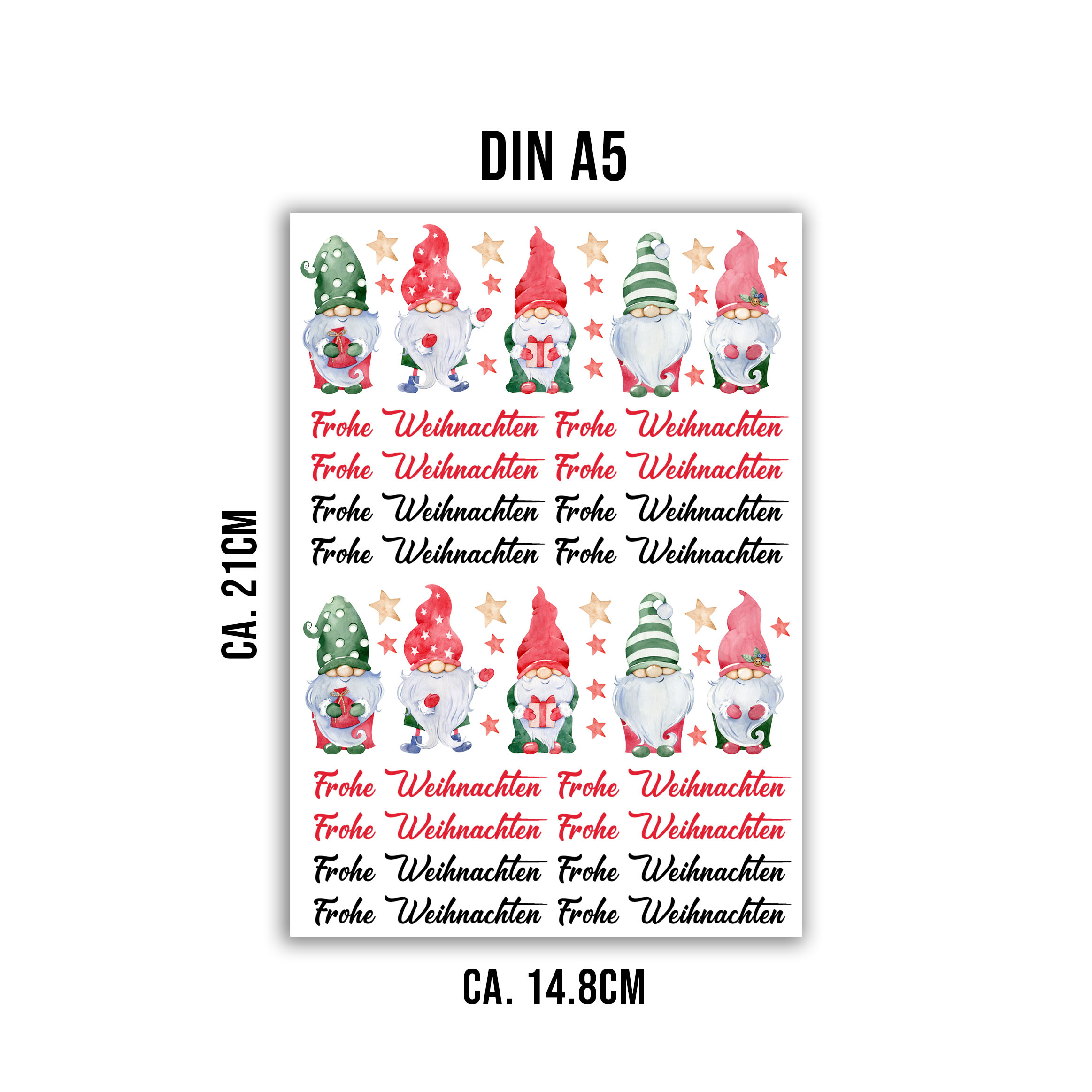 randlose Rub-on Sticker M133 Wichtel