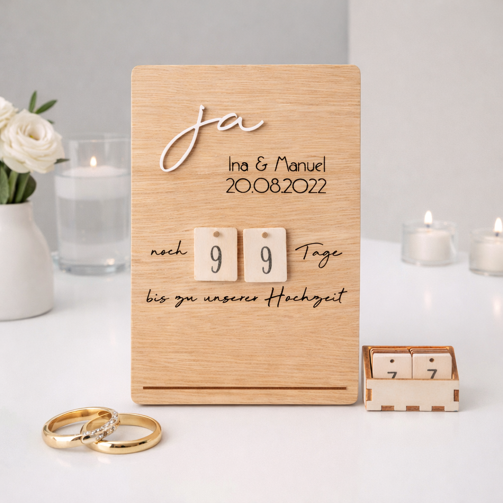 Hochzeitscountdown - Verlobungsgeschenk