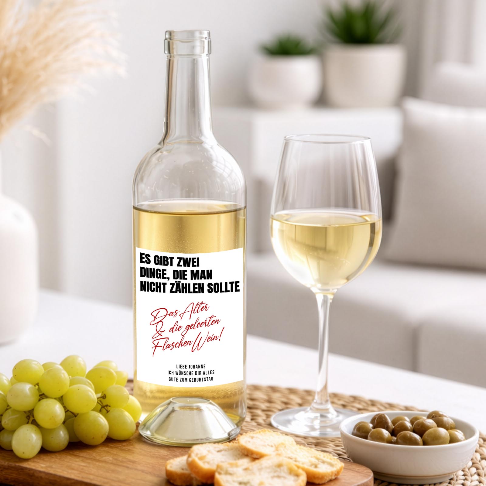 Weinflaschen Aufkleber 8x12 cm – Alter & Wein Spruch