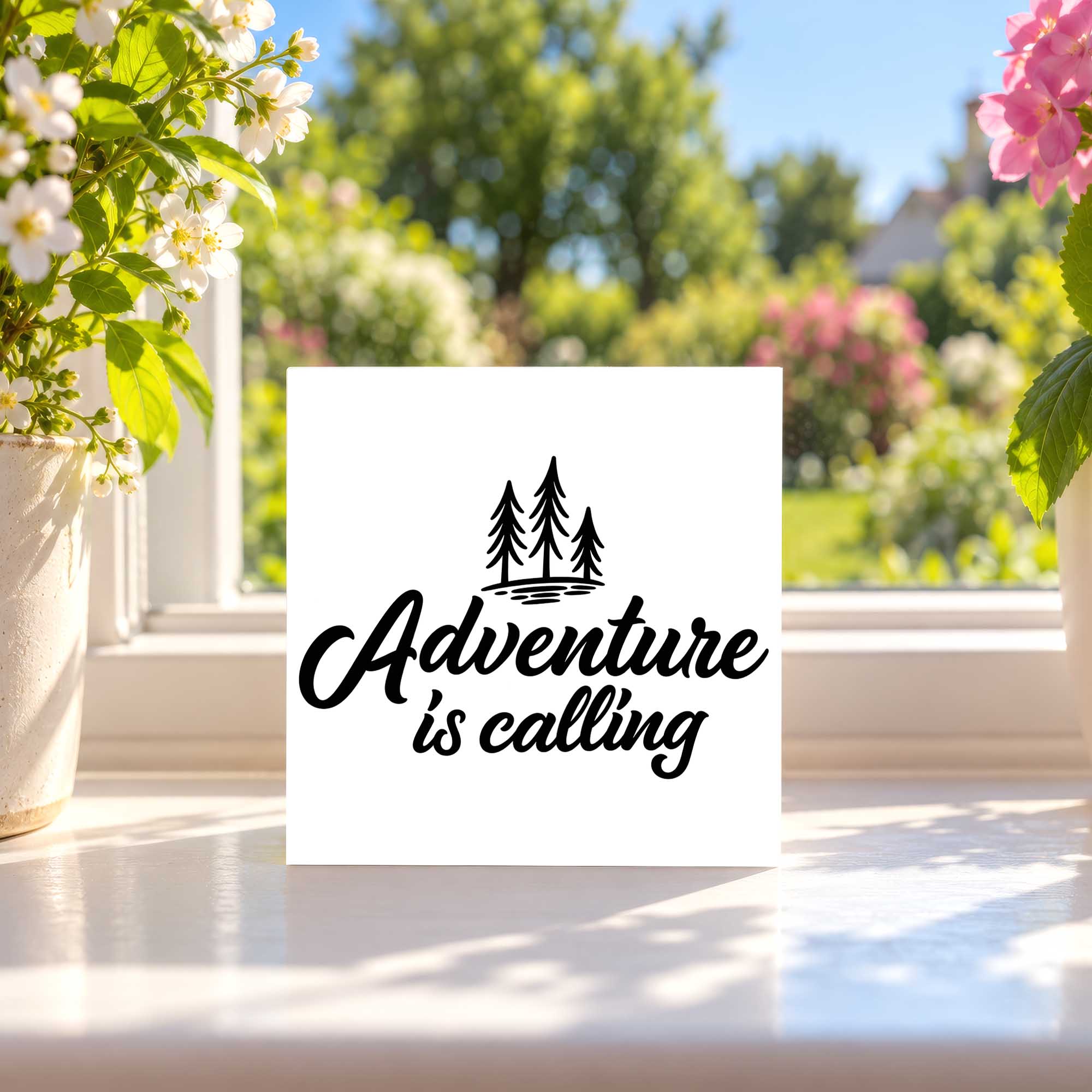 Woodprint Adventure is calling mit Tannen – Motiv 001