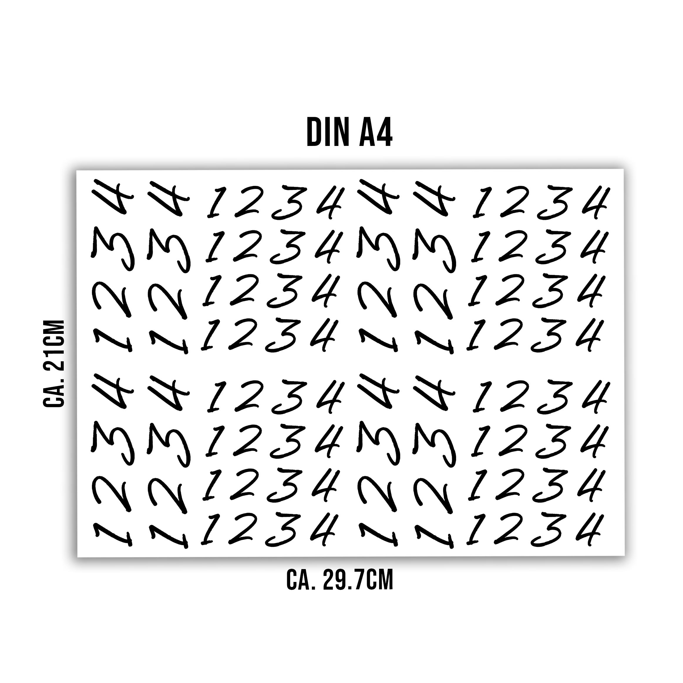 randlose Rub-on Sticker M137 Zahlen für Adventkranz 05