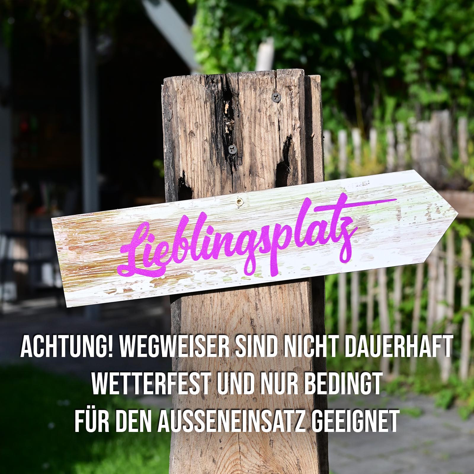 Wegweiser aus Alu Dibond, bedruckt