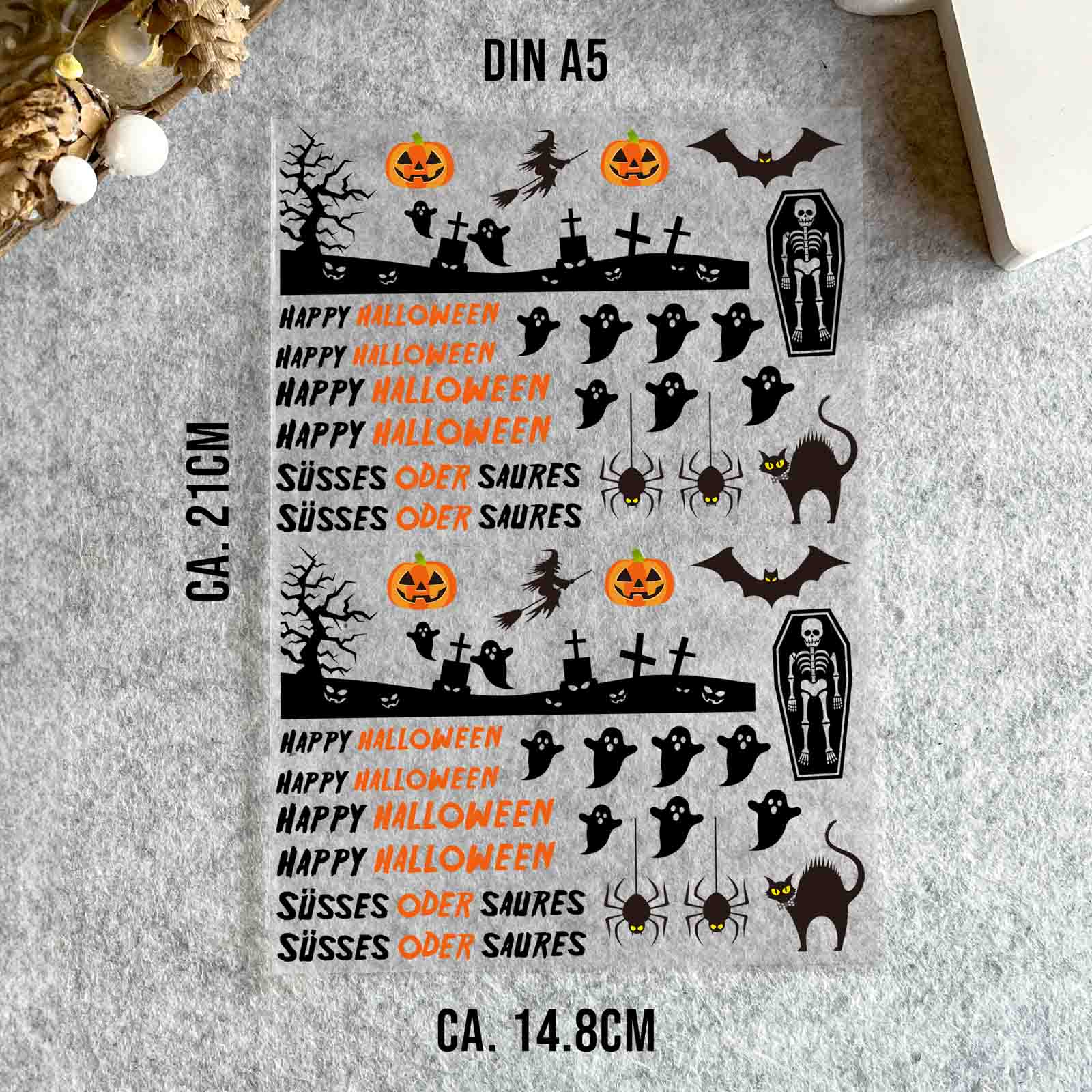 randlose Rub-on Sticker Halloween 01