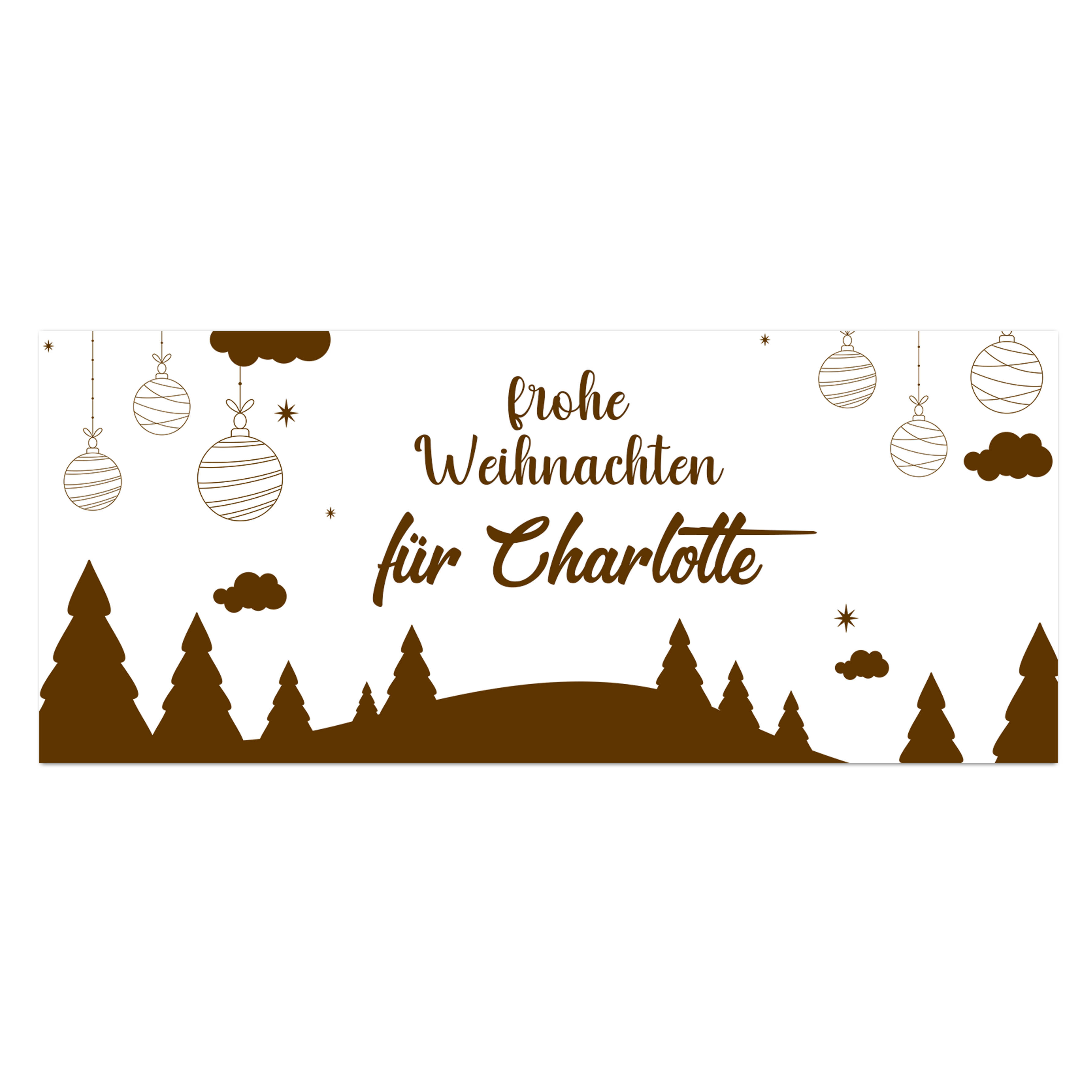 Geschenkkorb mit Holzwolle, Bausatz mit Motiv 25 Weihnachten