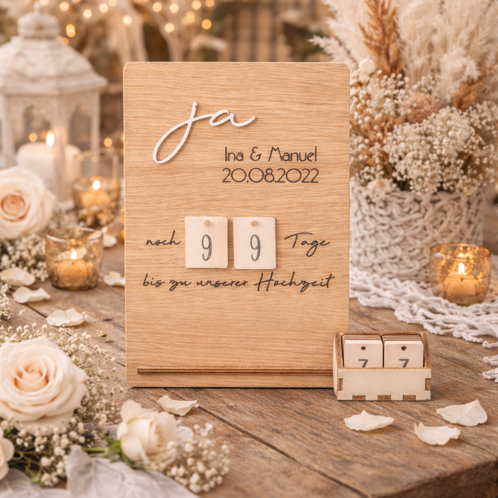 Hochzeitscountdown - Verlobungsgeschenk