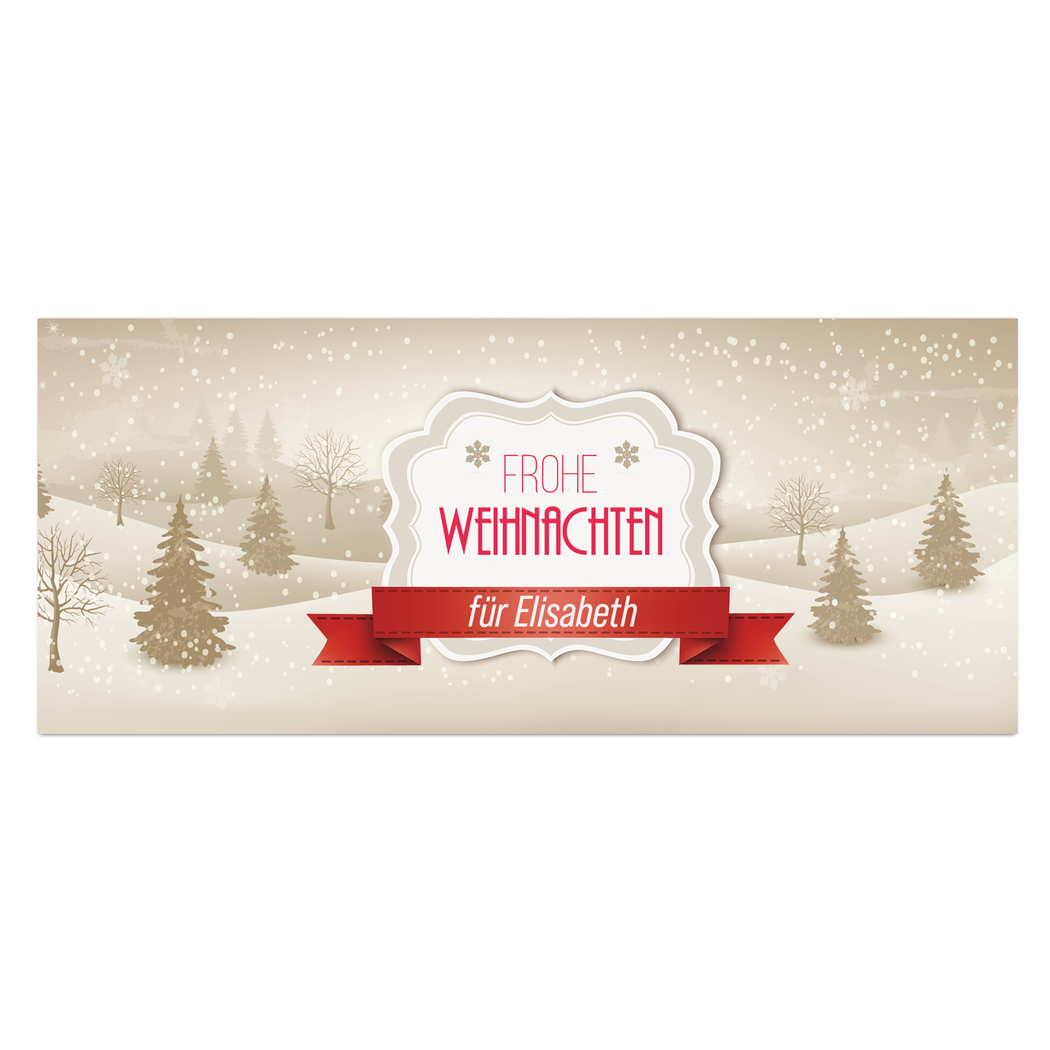 Geschenkkorb mit Holzwolle, Bausatz mit Motiv 21 Weihnachten
