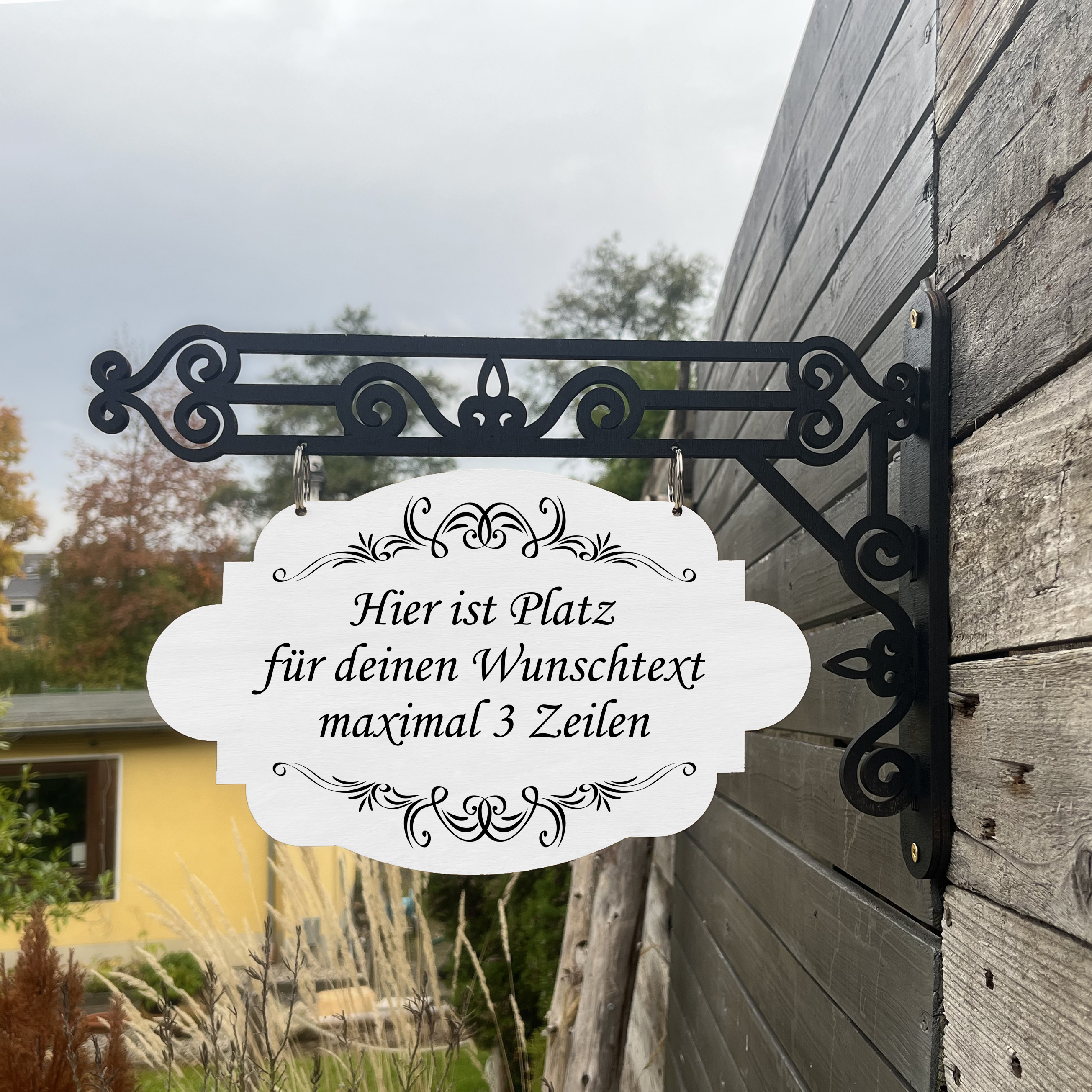 Vintage Holzschild mit deinem Wunschtext ( 3 Zeilen ) personalisierbar