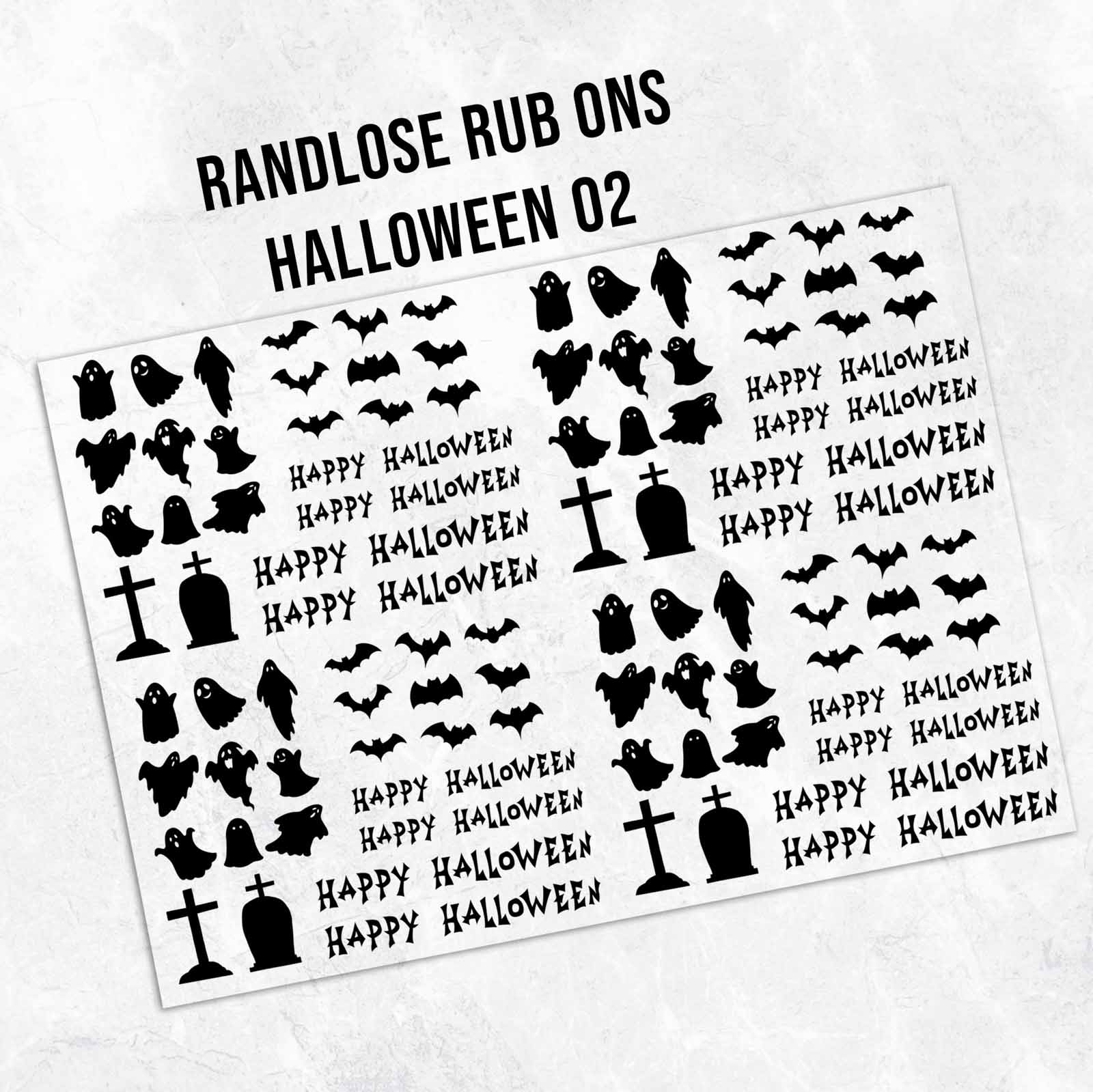 randlose Rub-on Sticker Halloween 02
