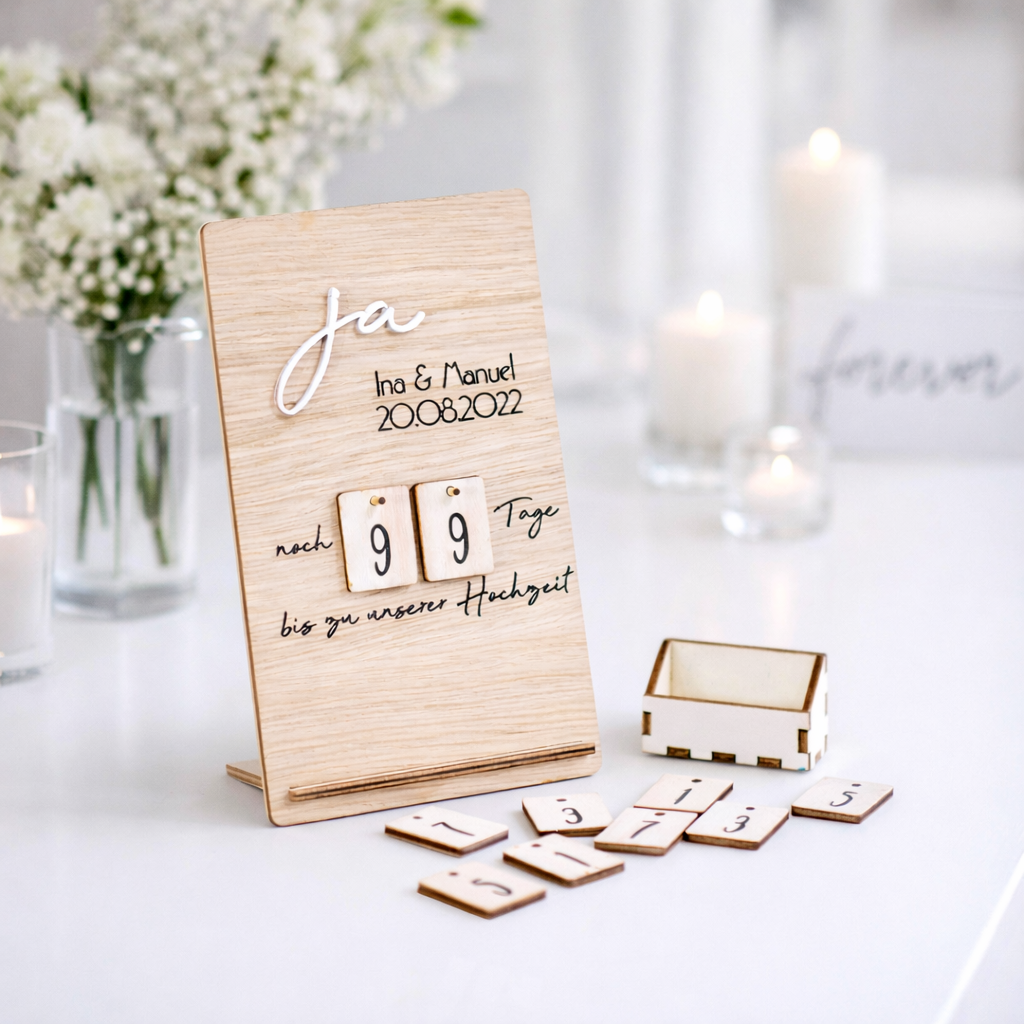Hochzeitscountdown - Verlobungsgeschenk