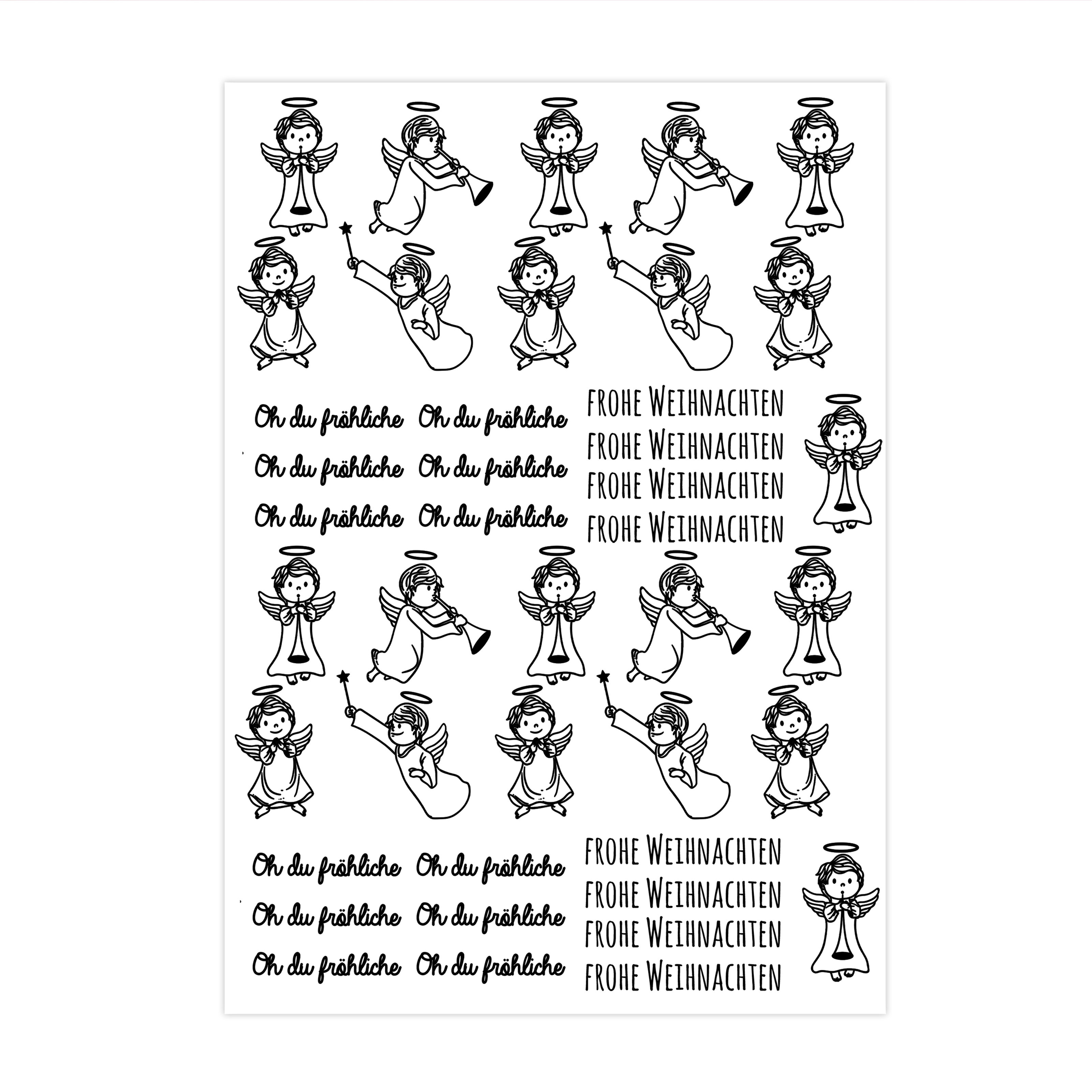 randlose Rub-on Sticker M128 Engel